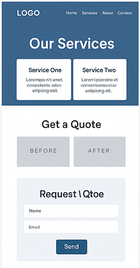 Services demo layout placeholder